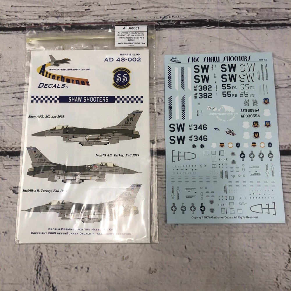 Afterburner Decals‎ AFD48002 Shaw Shooters  AD 48-002 New